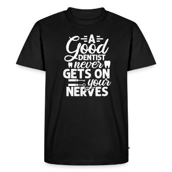 dentiste - T-shirt Premium bio Homme - noir - Devant - Nico (187cm)