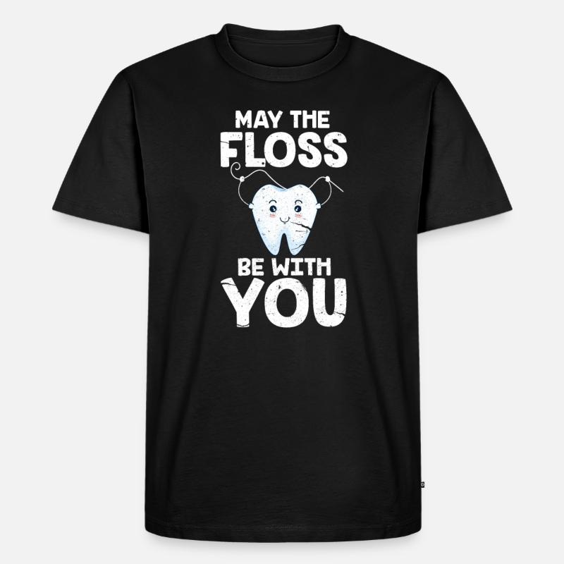 Zahnarzt - Männer Premium Bio T-Shirt - Schwarz