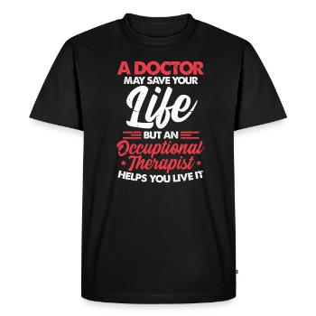 occupational therapists - Men's Premium Organic T-Shirt - black - Front - Nico (187cm)