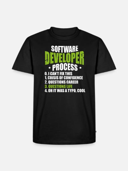 Software developer programmer software - Men's Premium Organic T-Shirt - black