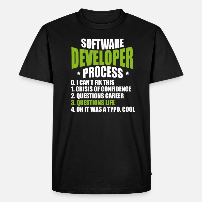 software developer - Men's Premium Organic T-Shirt - black