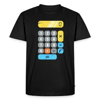 Mathe Taschenrechner Mathematik Mathematiker - Männer Premium Bio T-Shirt - Schwarz - Vorne - Nico (187cm)