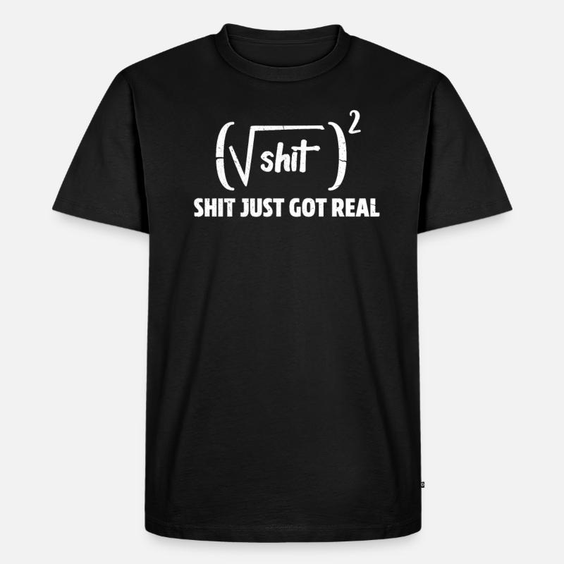 Mathe - Männer Premium Bio T-Shirt - Schwarz