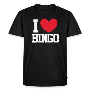 Bingo - T-shirt Premium bio Homme - noir - Devant - Nico (187cm)