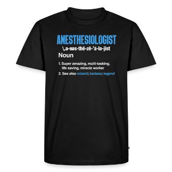 Anesthesiologist anesthesiologist injection gift - Men's Premium Organic T-Shirt - black - Front - Nico (187cm)