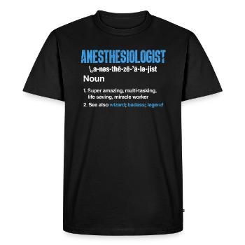 anesthésiste - T-shirt Premium bio Homme - noir - Devant - Nico (187cm)