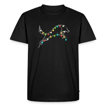 Wolf Christmas Loups De Noël Wolfpack - T-shirt Premium bio Homme - noir - Devant - Nico (187cm)