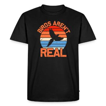 Bird Conspiracy Birds Aren't Real Gift - Men's Premium Organic T-Shirt - black - Front - Nico (187cm)
