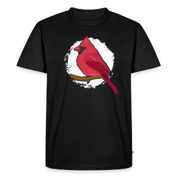 Northern Cardinal - Men's Premium Organic T-Shirt - black - Front - Nico (187cm)