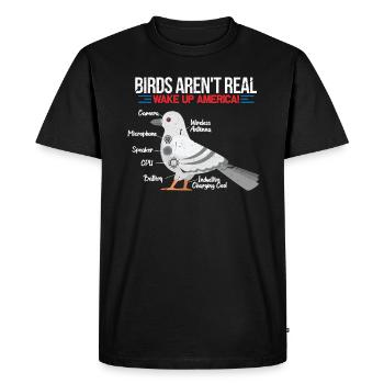 Birds Aren’t Real - T-shirt Premium bio Homme - noir - Devant - Nico (187cm)