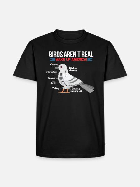 Birds Aren't Real - Men's Premium Organic T-Shirt - black