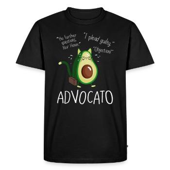 Advocato Lawyer Avocado - Men's Premium Organic T-Shirt - black - Front - Nico (187cm)