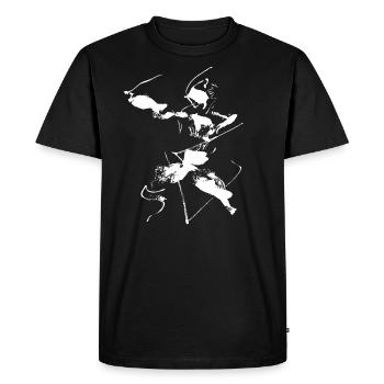 Archer abstract - Men's Premium Organic T-Shirt - black - Front - Nico (187cm)