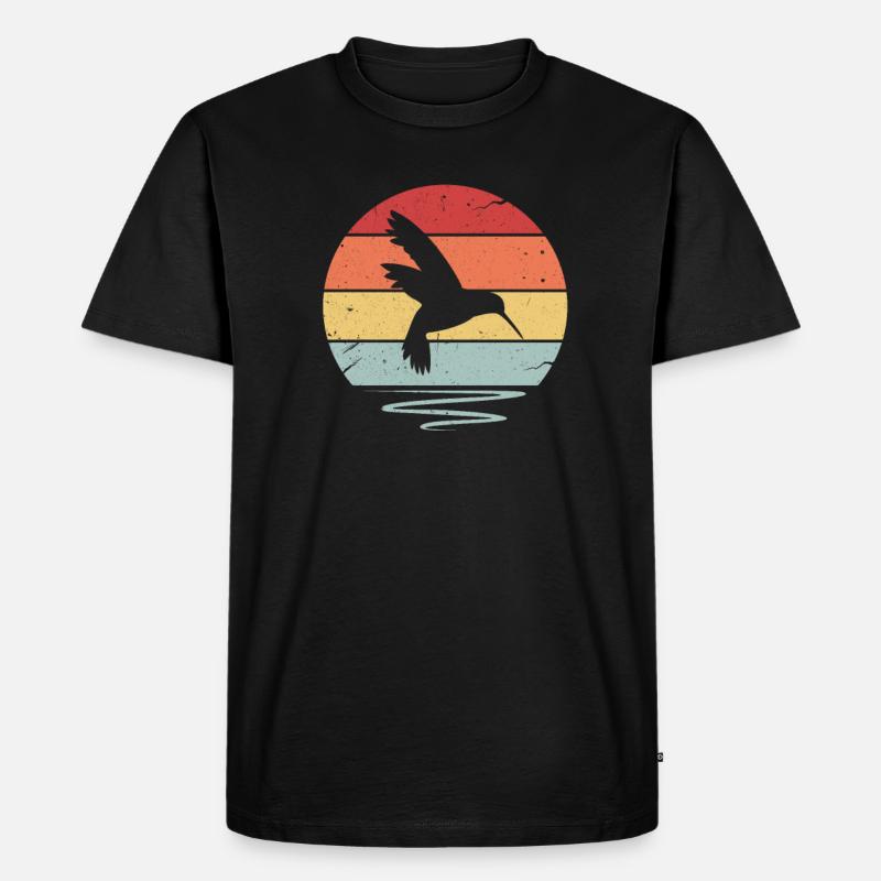 Kolibri - Männer Premium Bio T-Shirt - Schwarz