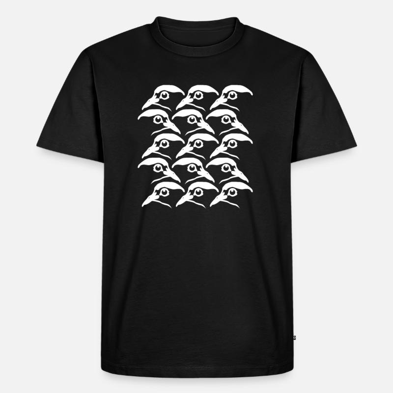 Taube Tauben - Männer Premium Bio T-Shirt - Schwarz