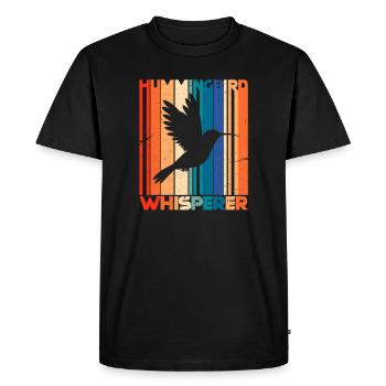 Colibri Oiseau Colibris Voler Hummingbird Oiseaux - T-shirt Premium bio Homme - noir - Devant - Nico (187cm)