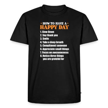 Bouddhisme - T-shirt Premium bio Homme - noir - Devant - Nico (187cm)