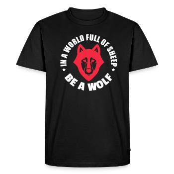 Wolf Wolves Wolfpack Nature cadeau loup-garou - T-shirt Premium bio Homme - noir - Devant - Nico (187cm)