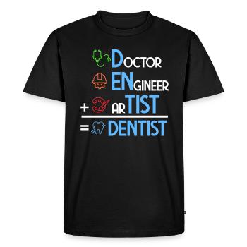 dentiste - T-shirt Premium bio Homme - noir - Devant - Nico (187cm)