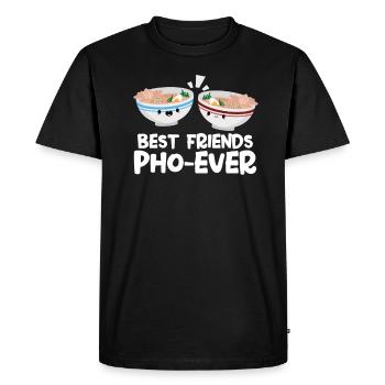 Pho Amitié - T-shirt Premium bio Homme - noir - Devant - Nico (187cm)