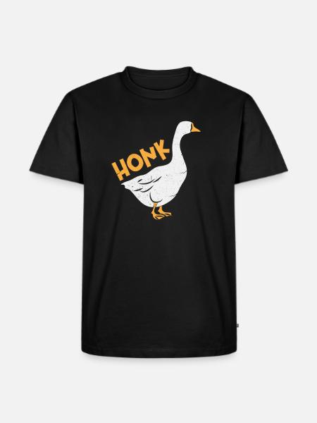 Honke goose meme pájaro gansos regalo - Camiseta prémium ecológica para hombre - negro