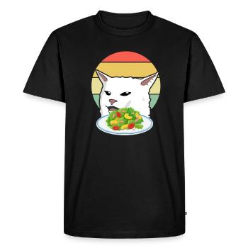 Tache le chat - T-shirt Premium bio Homme - noir - Devant - Nico (187cm)