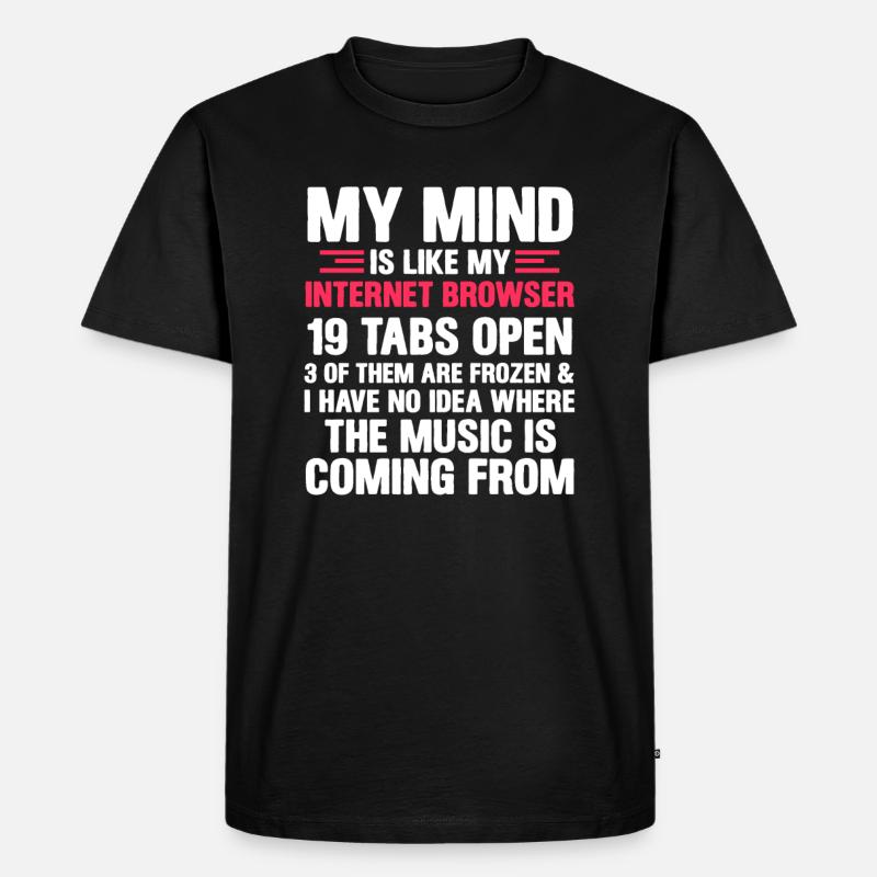 Internet - Männer Premium Bio T-Shirt - Schwarz