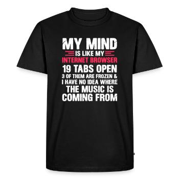 Internet thought programmer nerd gift - Men's Premium Organic T-Shirt - black - Front - Nico (187cm)
