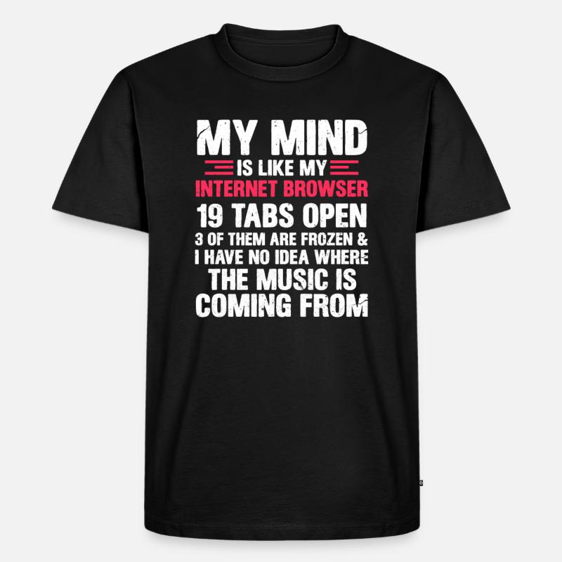 Internet thought programmer nerd gift - Men's Premium Organic T-Shirt - black