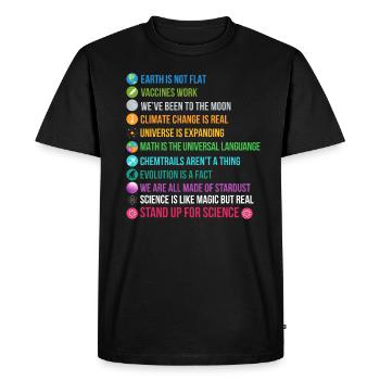 Cadeau scientifique scientifique chimie - T-shirt Premium bio Homme - noir - Devant - Nico (187cm)