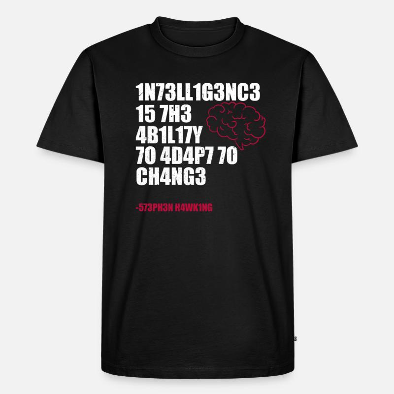 Wissenschaft Intelligenz - Männer Premium Bio T-Shirt - Schwarz