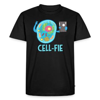 Biology cell science nerd chemistry gift - Men's Premium Organic T-Shirt - black - Front - Nico (187cm)