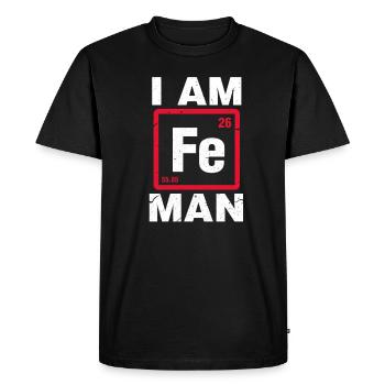 Chemistry iron - Men's Premium Organic T-Shirt - black - Front - Nico (187cm)