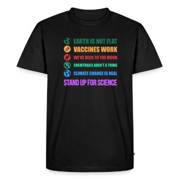 Scientifique scientifique nerd chimie cadeau - T-shirt Premium bio Homme - noir - Devant - Nico (187cm)