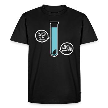 science - Men's Premium Organic T-Shirt - black - Front - Nico (187cm)