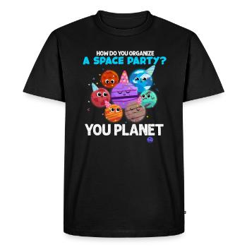 planète - T-shirt Premium bio Homme - noir - Devant - Nico (187cm)