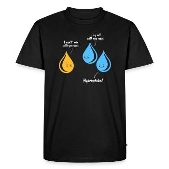 science - Men's Premium Organic T-Shirt - black - Front - Nico (187cm)