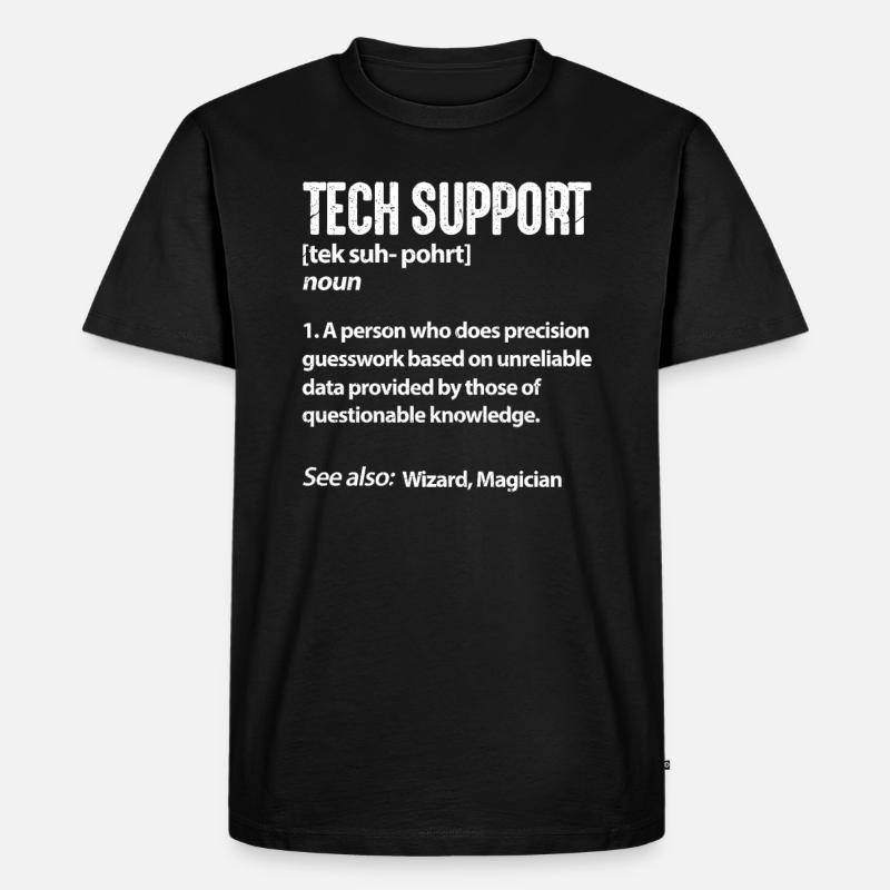 Technischer Support - Männer Premium Bio T-Shirt - Schwarz