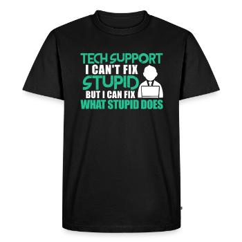 Technical support computer IT programmer - Men's Premium Organic T-Shirt - black - Front - Nico (187cm)