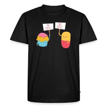 science - Men's Premium Organic T-Shirt - black - Front - Nico (187cm)
