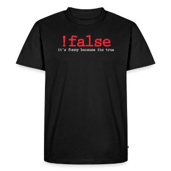 programmeur - T-shirt Premium bio Homme - noir - Devant - Nico (187cm)