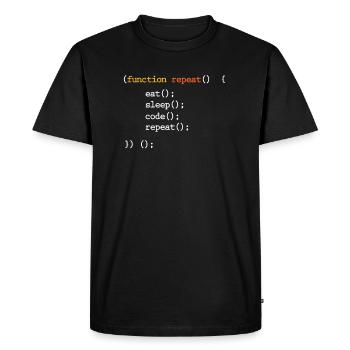 programmer - Men's Premium Organic T-Shirt - black - Front - Nico (187cm)