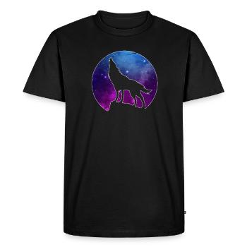 Loup loups pleurs Wolfpack loup-garou cadeau - T-shirt Premium bio Homme - noir - Devant - Nico (187cm)