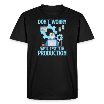 programmer - Men's Premium Organic T-Shirt - black - Front - Nico (187cm)