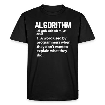 Cadeau de programmation codeur codeur programmeur - T-shirt Premium bio Homme - noir - Devant - Nico (187cm)