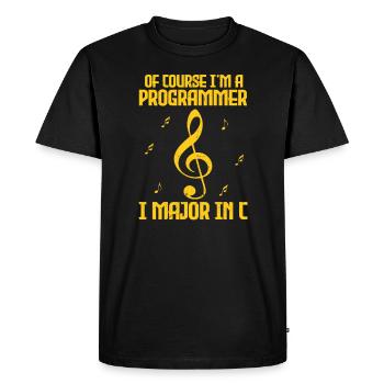programmer - Men's Premium Organic T-Shirt - black - Front - Nico (187cm)