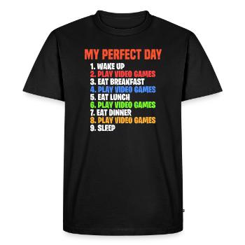 Gaming - T-shirt Premium bio Homme - noir - Devant - Nico (187cm)