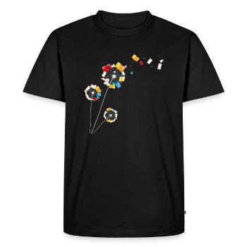 lire - T-shirt Premium bio Homme - noir - Devant - Nico (187cm)