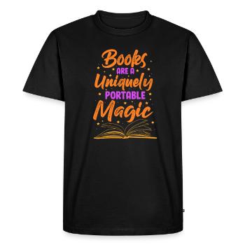 lire - T-shirt Premium bio Homme - noir - Devant - Nico (187cm)