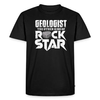géologue - T-shirt Premium bio Homme - noir - Devant - Nico (187cm)